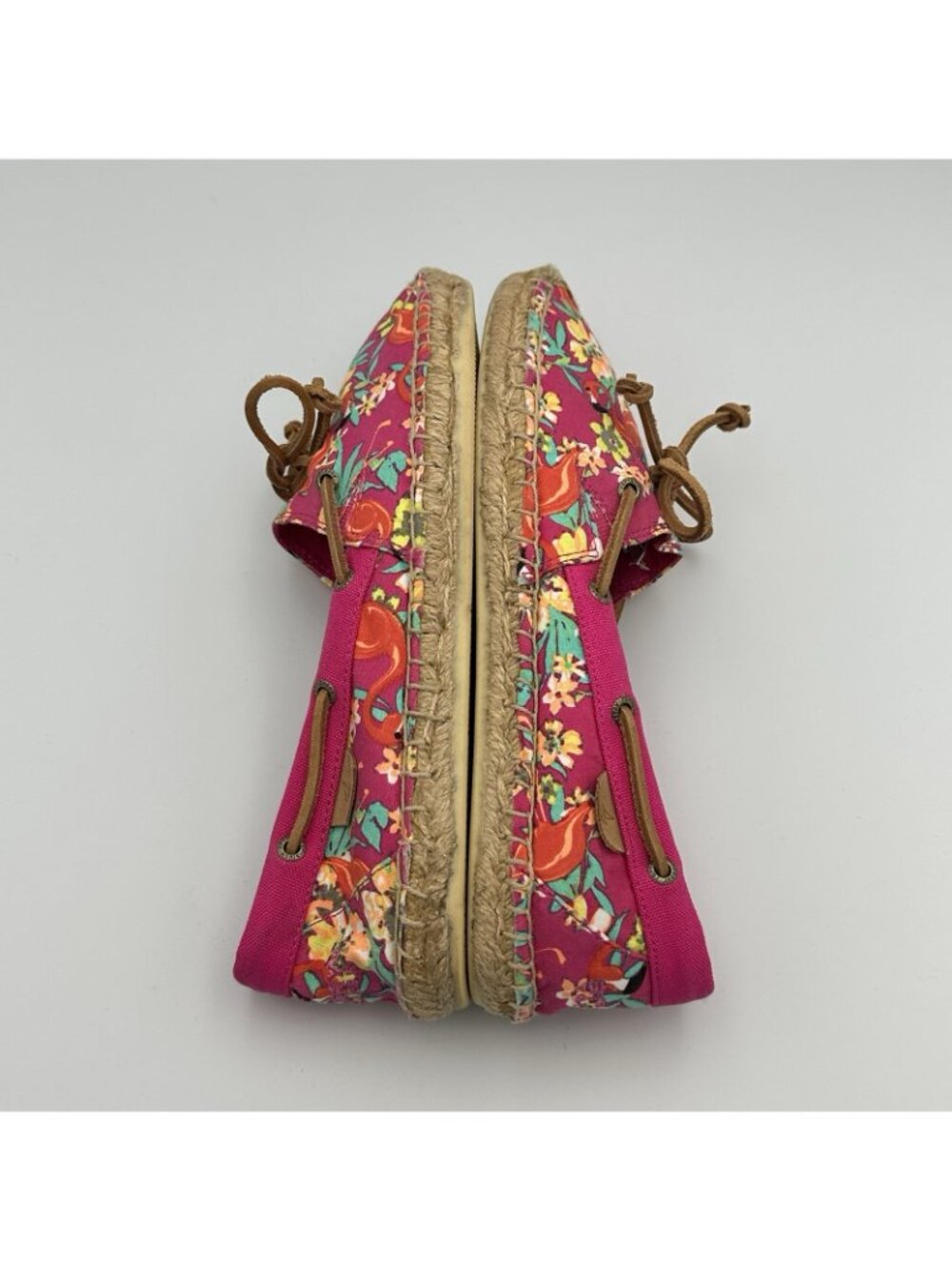 Sperry Espadrilles Women's Size 9 Pink Floral Slip On Flat Shoes Canvas STS93180 - Picture 5 of 10
